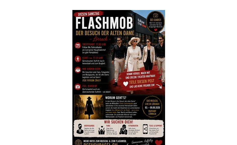 Flashmob Lörrach – Der Besuch der alten Dame - Das Musical