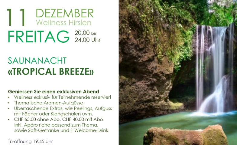 exklusive Sauna-Nacht "Tropical Breeze"
