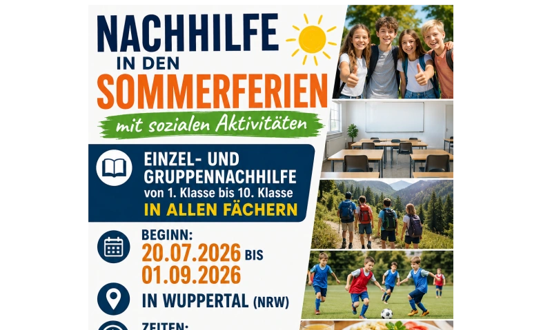 Nachhilfe Sommerferien Wuppertal