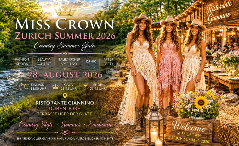 Event-Image for 'MISS CROWN ZURICH SOMMER 2026 &ndash; Country Fashion Show'