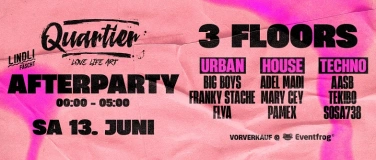 Event-Image for 'LINDLI F&Auml;SCHT Afterparty QUARTIER Klub/ SA 13. Juni'