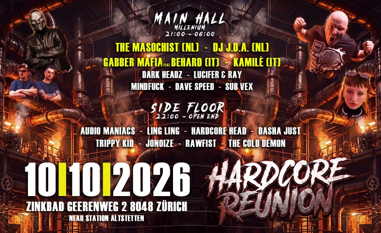 HARDCORE REUNION Zinkbad, Geerenweg 2, 8048 Z&uuml;rich Billets