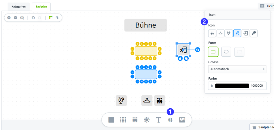 Saalplan Icons