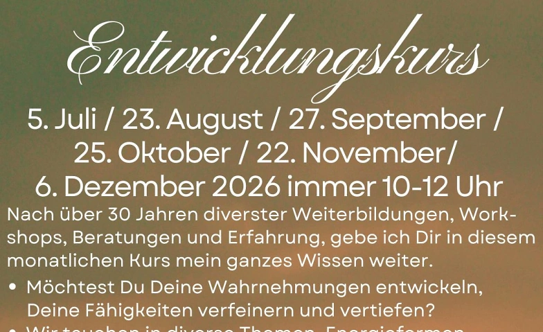 Spiritueller Entwicklungskurs - Einstieg jeder Zeit möglich