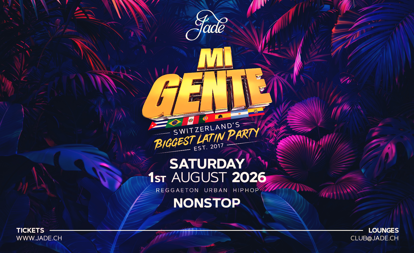 MI GENTE @JADE CLUB ZÜRICH