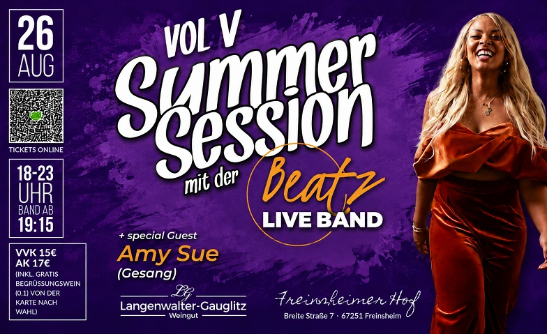 SUMMER SESSION VOL. V – BEATZlive BAND + Special Guest Amy