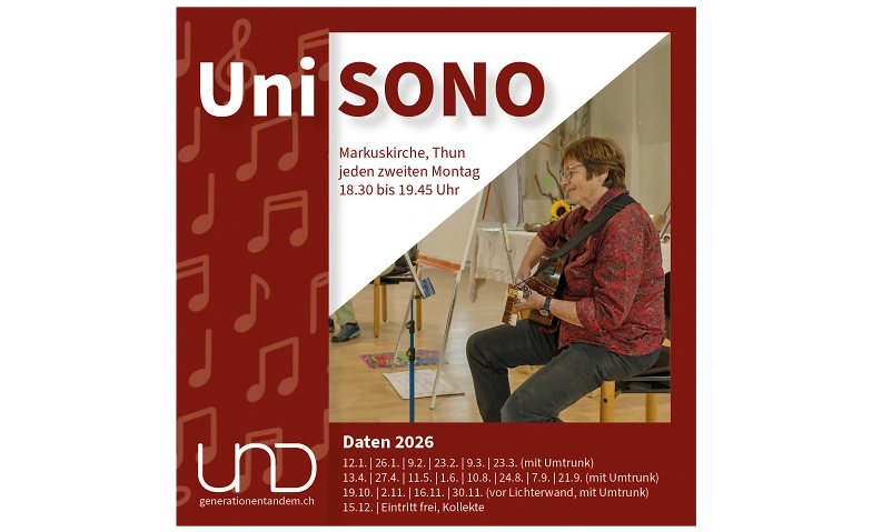 UniSONO vor der Lichterwand – mit Umtrunk