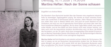 Event-Image for 'Martina Hefter: Nach der Sonne schauen'