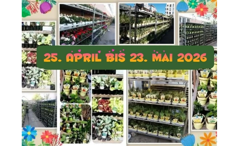 Großer Pflanzen- und Kräutermarkt mit Biergartenwirtschaft