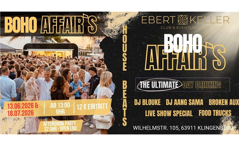 BOHO AFFAIRS 2.0 Tickets