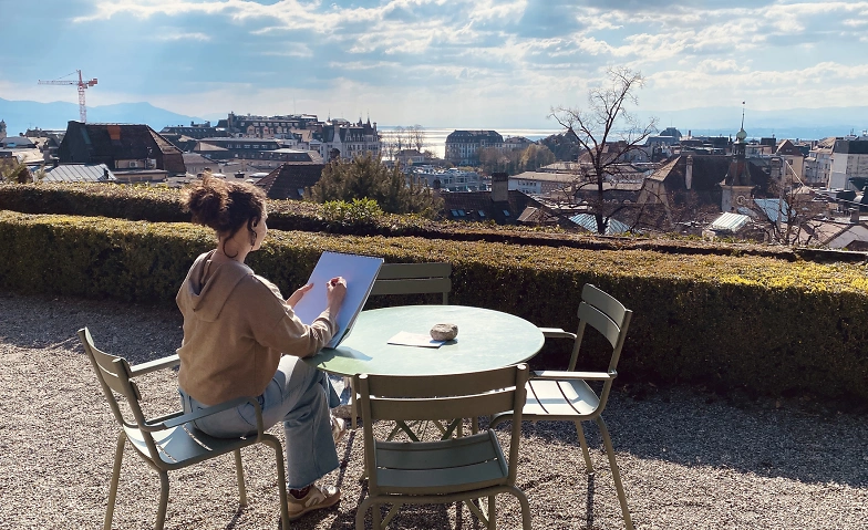 Paysage, l'horizon h&eacute;site: dessin dans le jardin du mus&eacute;e Tickets