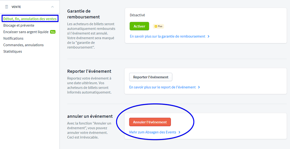 Annuler l'&eacute;v&eacute;nement II