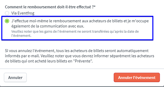 Annuler l'&eacute;v&eacute;nement III
