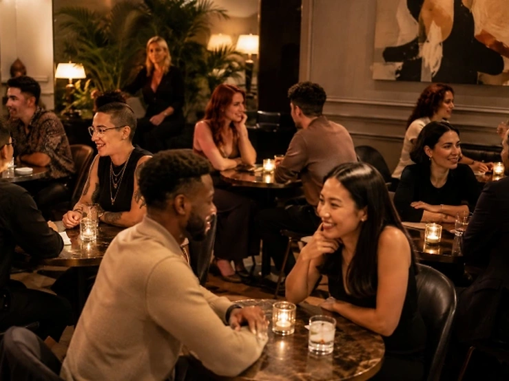 Dating-Runde in entspannter Lounge-Atmosphäre