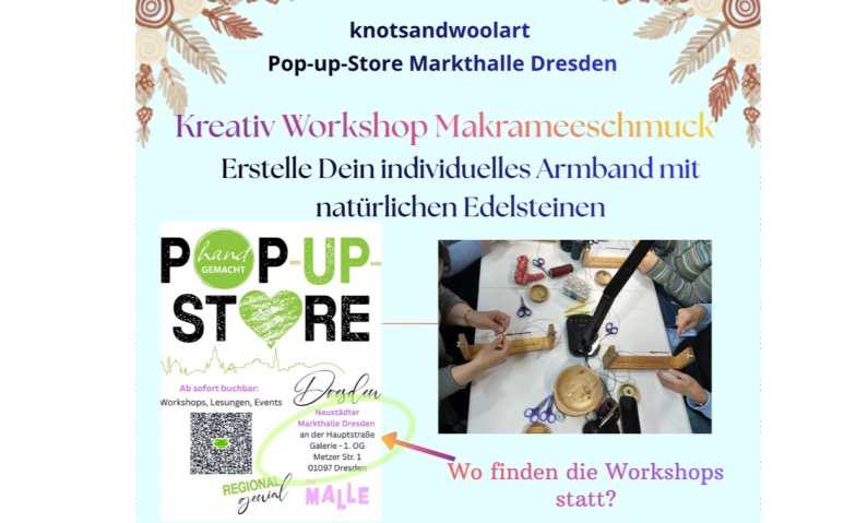 Makrameeschmuck - Dein individuelles Armband mit Edelsteinen Tickets