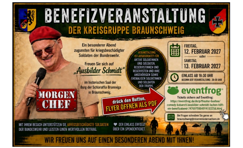 Event-Image for '"Ausbilder Schmidt" - Lachen hilft, ein Benefizabend'