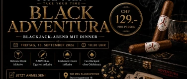 Event-Image for 'BLACK ADVENTURA Fun Blackjack, Dinner & Cigars'