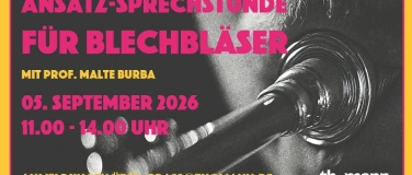 Event-Image for 'Ansatz-Sprechstunde f&uuml;r Blechbl&auml;ser mit Prof. Malte Burba'