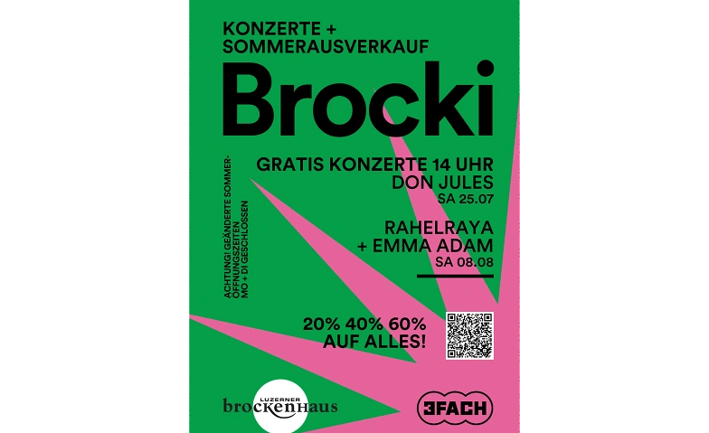 Ausverkauf + Sommeröffnungszeiten
