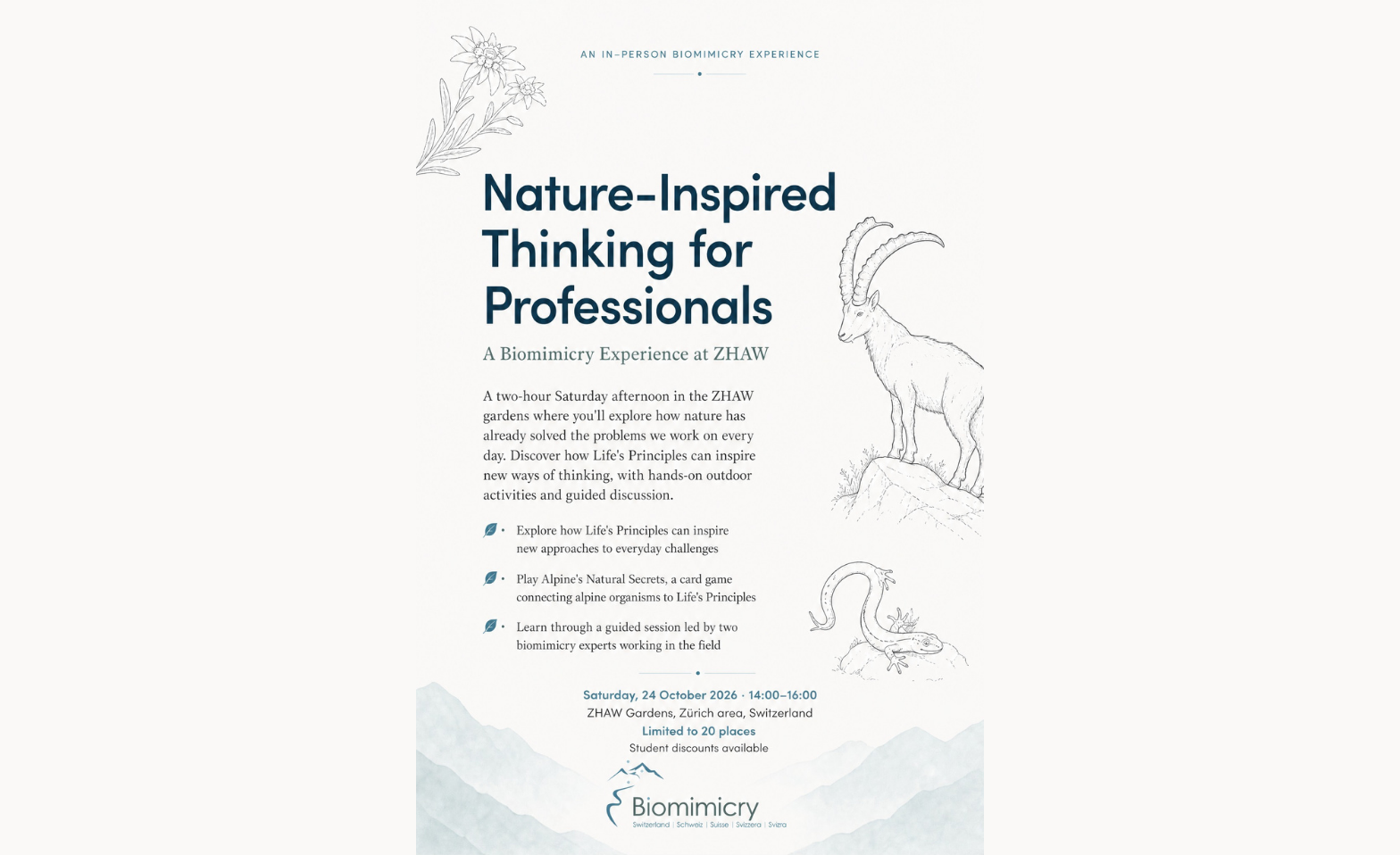 A Biomimicry Experience at ZHAW - Nature-inspired thinking