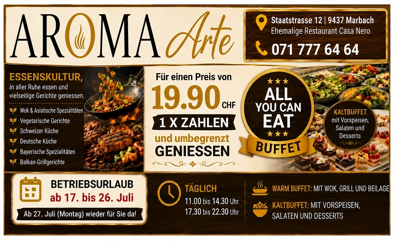 Event-Image for 'Buffet / 1 x Zahlen unbegrenzt Geniessen'