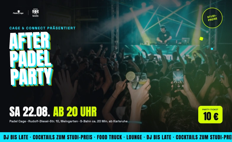 Cage Night by Cage & Connect Padel Cage Karlsruhe, Rudolf-Diesel-Stra&szlig;e 10, 76356 Weingarten Billets