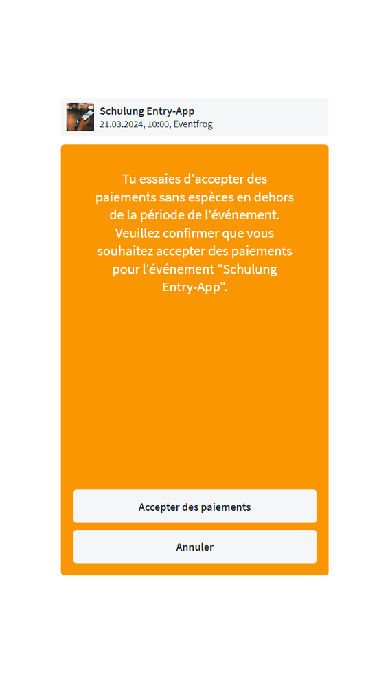 cashless dehors de la p&eacute;riode