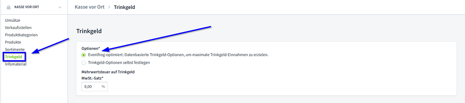 Cashless Trinkgeld