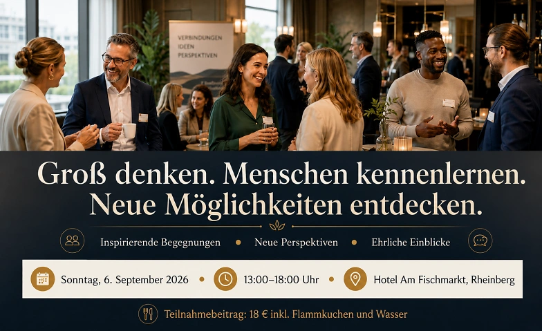 Groß denken. Menschen kennenlernen. Neue Möglichkeiten entd.