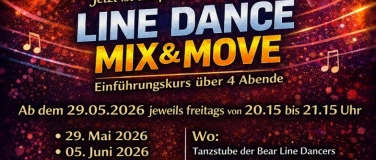 Event-Image for 'LINE DANCE &ndash; MIX & MOVE  Einf&uuml;hrungskurs &uuml;ber 4 Abende'