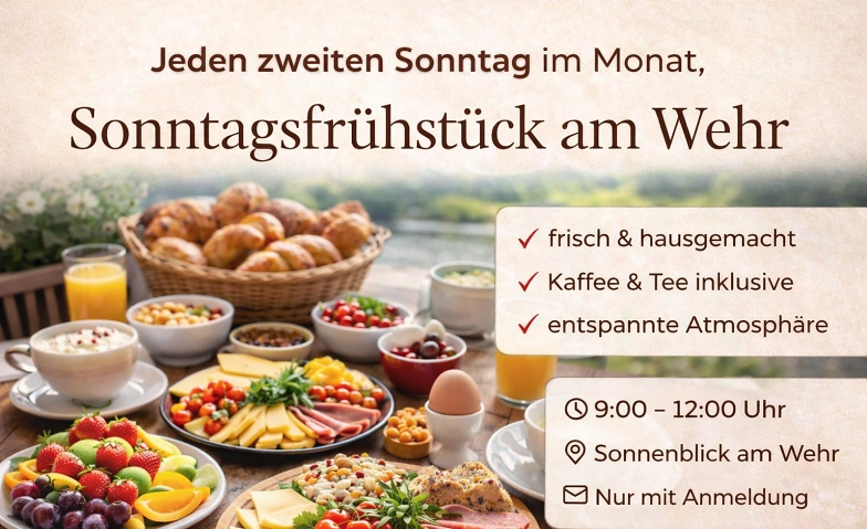 Sonntagsfrühstück im Sonnenblick am Wehr
