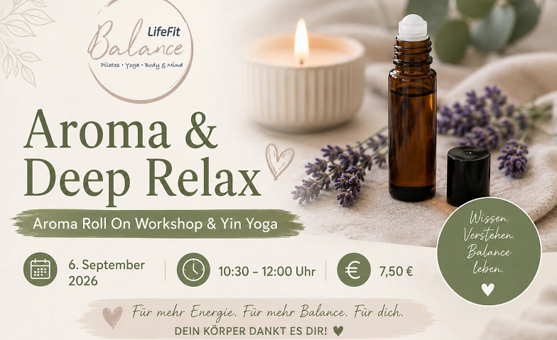 Aroma & Deep Relax  Aroma Roll On Workshop & Yin Yoga
