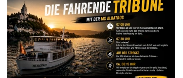 Event-Image for 'Die fahrende Trib&uuml;ne auf dem Rhein am Schaffhauser Triathlon'