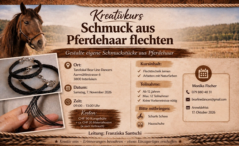 Schmuck aus Pferdehaar flechten