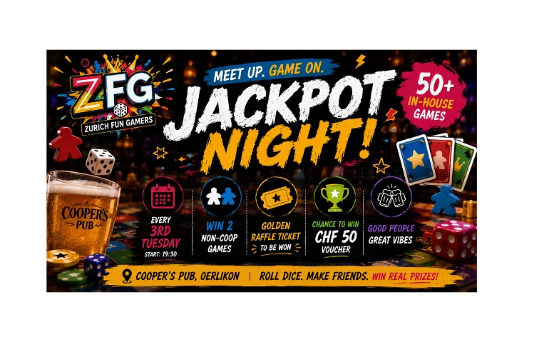 Event-Image for 'ZFG Jackpot Night: Board Games Zurich &ndash; Win CHF 50!'