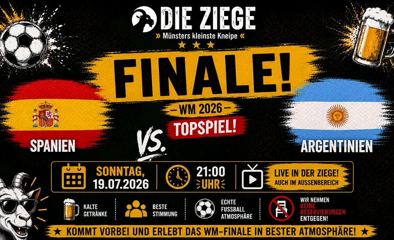 WM 2026: Finale Spanien gegen Argentinien live in der Ziege