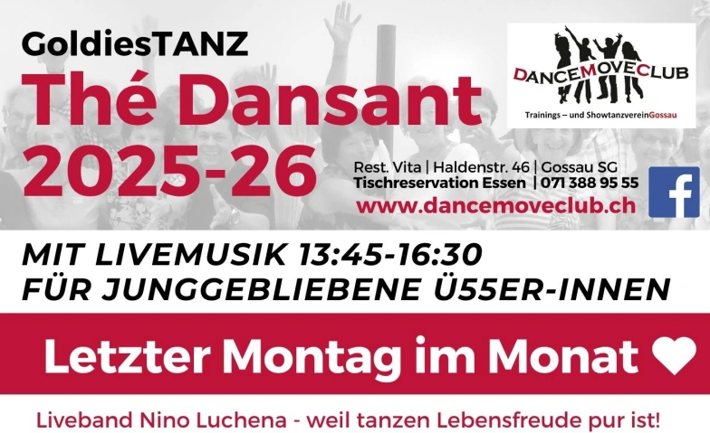 Thé Dansant - SeniorenPaartanz Nachmittag mit LiveMusik