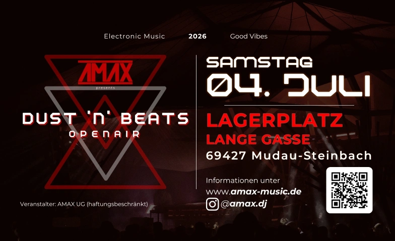 DUST'N'BEATS 2026 Lagerplatz (Lange Gasse), Lange Gasse 4, 69427 Mudau Billets