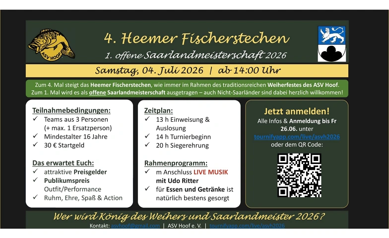 4. Heemer Fischerstechen – 1. offene Saarlandmeisterschaft