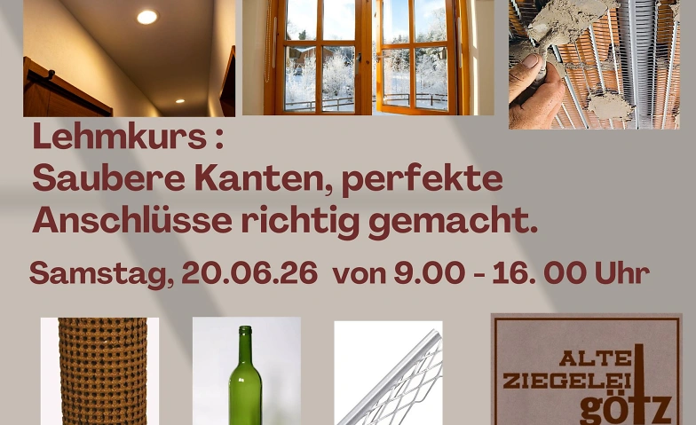Lehmkurs Saubere Kanten, perfekte Anschlüsse bei Lehmputze