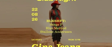 Event-Image for 'GINA JEANZ x BLKSHFT: SERGE P &nbsp;STALLONE A. &nbsp;BLUE METHOD'