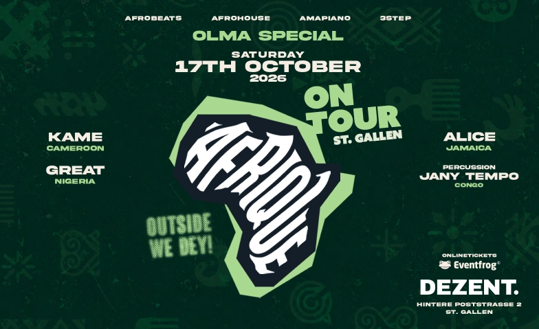 AFRIQUE ON TOUR (OLMA SPECIAL) @ DEZENT. ST. GALLEN DEZENT., Hintere Poststrasse 2, 9000 St. Gallen Tickets