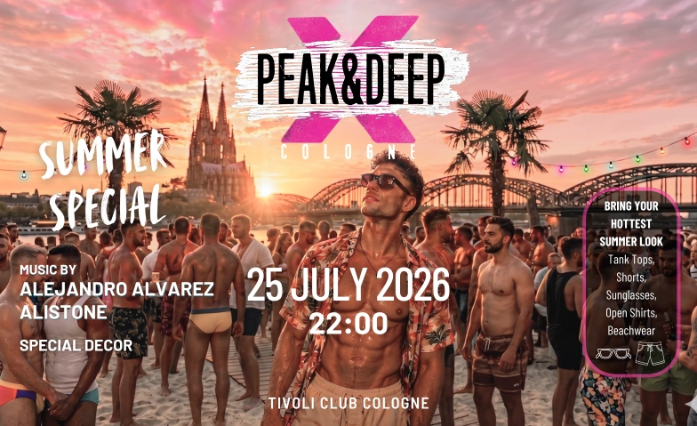 PEAK&DEEP Cologne: Summer Special TIVOLI Club Cologne, Hohe Stra&szlig;e 14, 50667 K&ouml;ln Billets