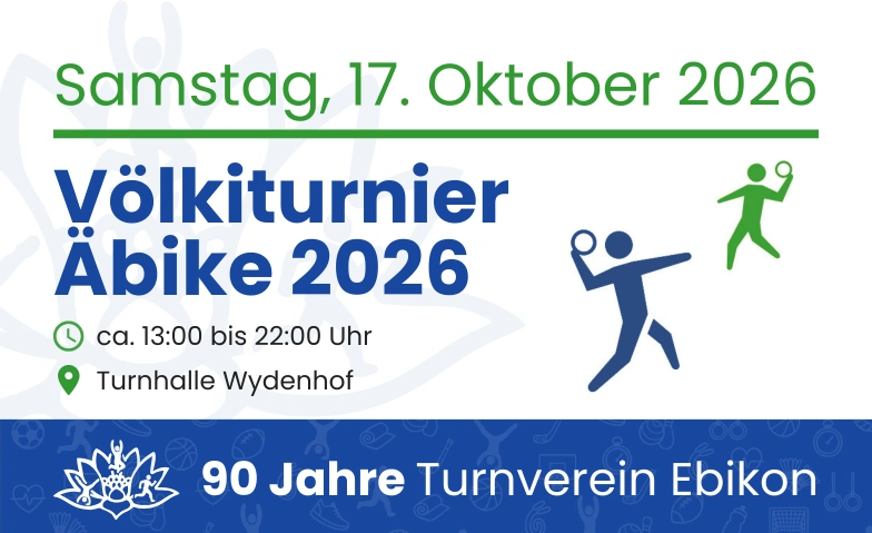 V&ouml;lkiturnier &Auml;bike 2026 Turnhalle Wydenhof, Schulhausstrasse 22, 6030 Ebikon Billets