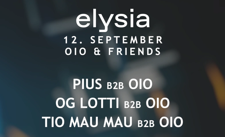 Elysia Samstag 12. September Elysia, Frankfurt Strasse 36, 4142 M&uuml;nchenstein Billets