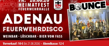 Event-Image for 'Feuerwehrdisco Adenau 2026 mit BOUNCE'