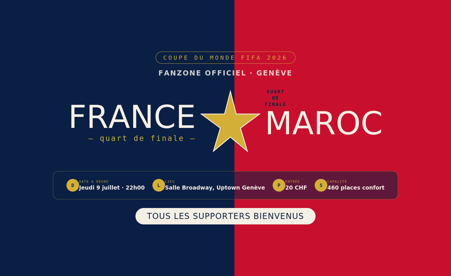 France - Maroc  Quart de finale Coupe du Monde 2026