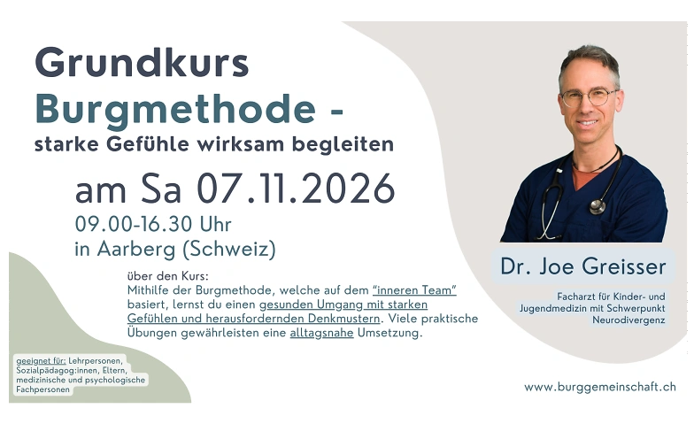 Grundkurs Burgmethode mit Dr. Joe Greisser vom 07.11.2026