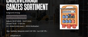 Event-Image for 'Lagerverkauf bis 55% Rabatt auf das ganze Sortiment'