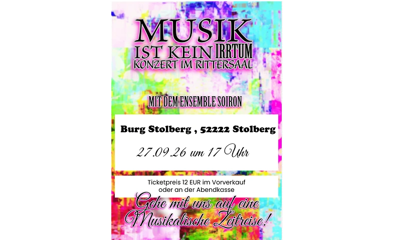 Event-Image for 'Konzert im Rittersaal - Musik ist kein Irrtum'